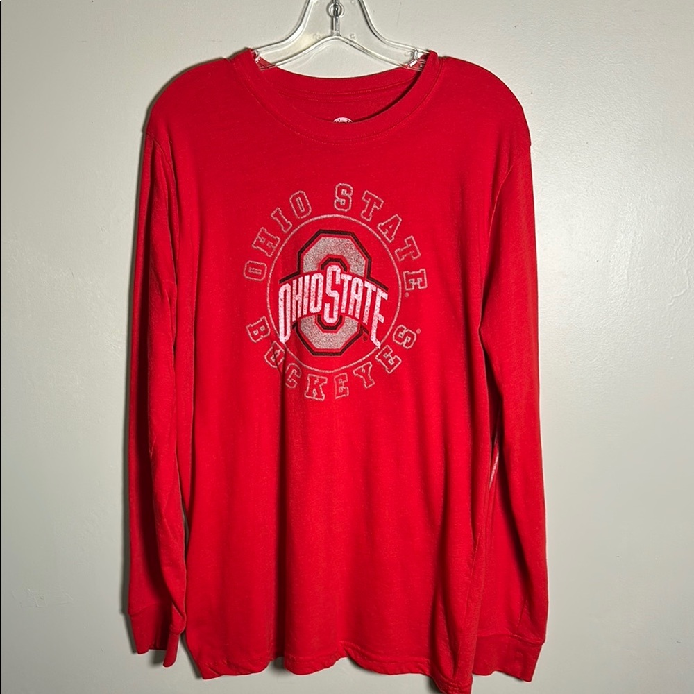 Ohio State University Buckeyes Rivalry Threads 91 Red Long sleeve Shirt Sz Large